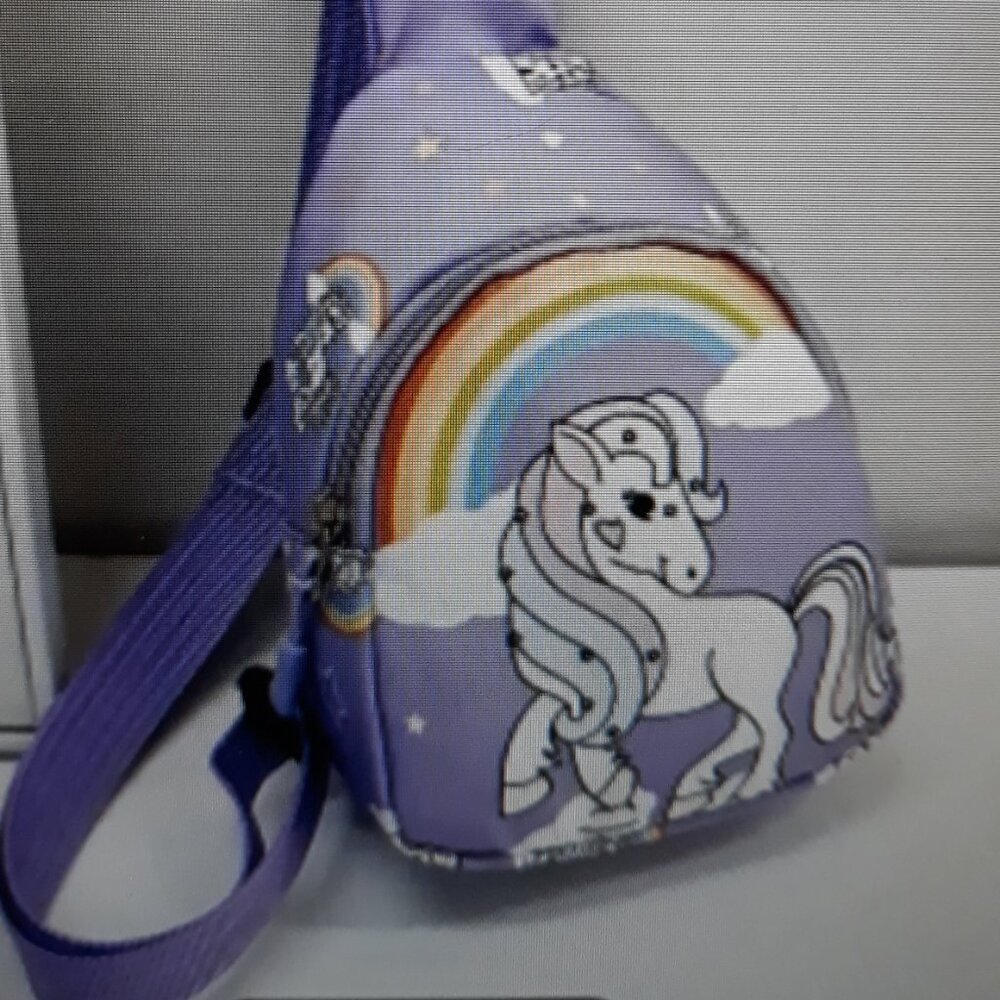 New Cute Kids Purple Unicorn Sling Bag Backpack Tote